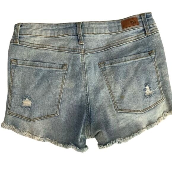 RSQ Jeans Venice Mid Rise Distressed Denim Shorts Size 3 - Picture 4 of 9